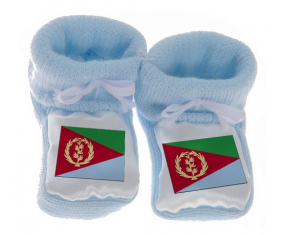 Chausson bebé Bandera Eritrea Azul