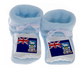 Chausson Baby Flag las Islas Malvinas en color azul