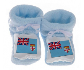 Chausson Bandera del Bebé Fiji Azul