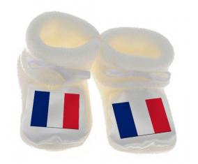 Chausson bandera de bebé France blanco
