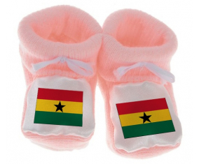 Chausson Bandera del Bebé Ghana Rosa