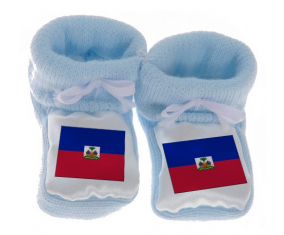 Chausson Bandera del Bebé Haití Azul