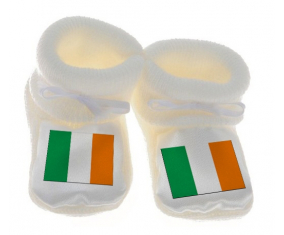 Chausson baby flag Irlanda Color blanco