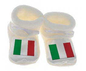 Chausson baby flag Italia Color blanco