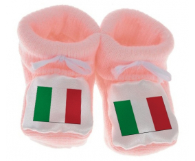 Chausson baby flag Italia color rosa