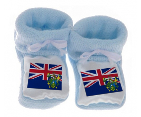 Chausson Bandera del Bebé Islas Pitcairn Azul