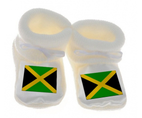 Chausson Bandera del Bebé Jamaica Blanco