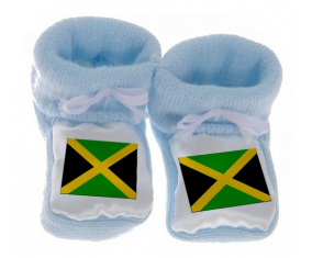 Chausson bandera jamaicana azul bebé