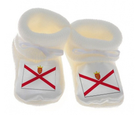 Chausson Baby Flag Island en Jersey Color Blanco