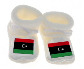 Chausson bandera del bebé Libia color blanco