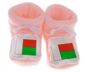 Chausson Bandera del Bebé Madagascar Rosa