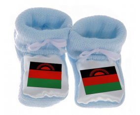 Chausson bebé Bandera Malawi azul