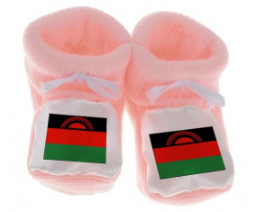 Chausson Bandera del Bebé Malawi Rosa