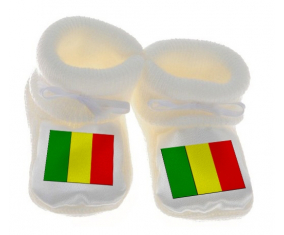 Chausson bebé Bandera Mali color blanco