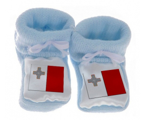 Chausson Bandera del Bebé Malta Azul
