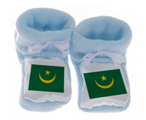 Chausson Bandera del Bebé Mauritania Azul