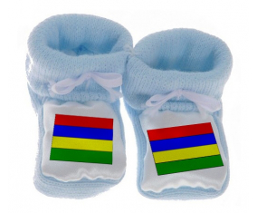 Chausson Bandera del Bebé Mauricio Azul