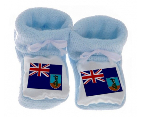 Chausson bebé azul montserrat bandera