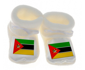 Chausson bebé Mozambique Bandera color blanco