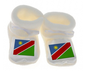 Chausson Bandera del Bebé Namibia Blanco
