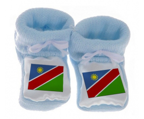 Chausson Bandera del Bebé Namibia Azul