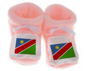 Chausson Bandera del Bebé Namibia Rosa