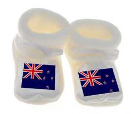 Chausson Baby Flag Nueva Zelanda Blanco