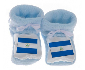 Chausson Bandera del Bebé Nicaragua Azul