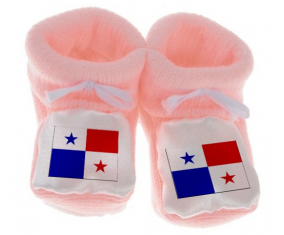 Chausson Bandera del Bebé Panamá Color Rosa