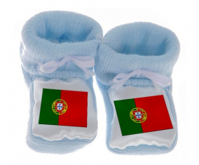 Chausson Bandera del Bebé Portugal Azul