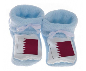 Chausson bebé bandera azul de Qatar