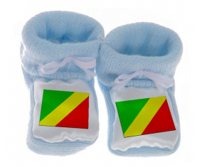 Chausson Baby Flag República del Congo Azul
