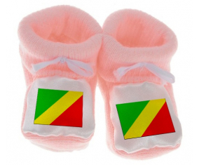 Chausson República de la Bandera del Congo en color rosa