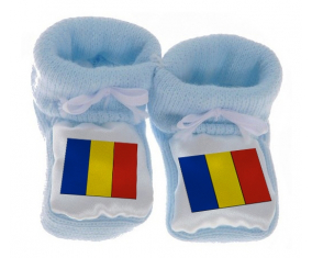 Chausson Bandera del Bebé Rumania Azul