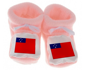 Chausson bebé rosa samoana bandera