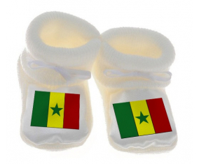 Chausson bebé bandera Senegal color blanco
