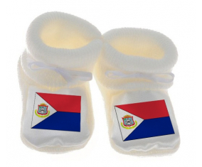 Chausson Bebé Sint Maarten Bandera Blanca