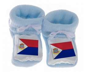 Chausson Bebé Sint Maarten Bandera Azul