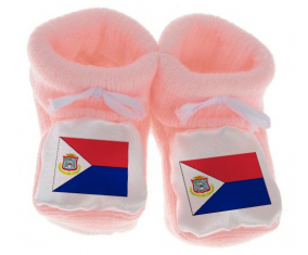 Chausson Bandera del Bebé Sint Maarten Rosa