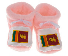 Chausson bebé Sri Lanka Sri Lanka Srilanka Bandera Rosa