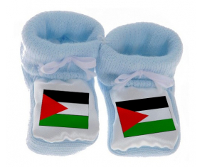 Chausson Bandera del Bebé Palestina Azul