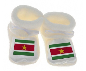 Chausson bebé suriname bandera color blanco