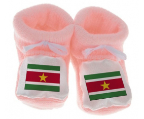 Chausson bebé rosa surinam bandera