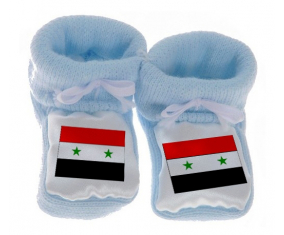 Chausson Bandera del Bebé República Árabe Siria Azul