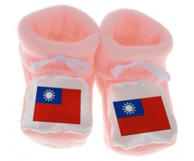 Chausson bandera bebé Taiwán color rosa