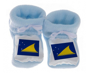 Chausson bebé azul tokelau bandera