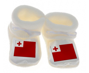 Chausson bebé Tonga Bandera Blanca