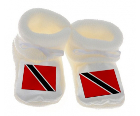 Chausson bandera bebé Trinidad y Tobago Color blanco