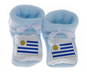 Chausson bebé Bandera Uruguay azul