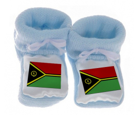 Chausson Bandera del Bebé Vanuatu Azul